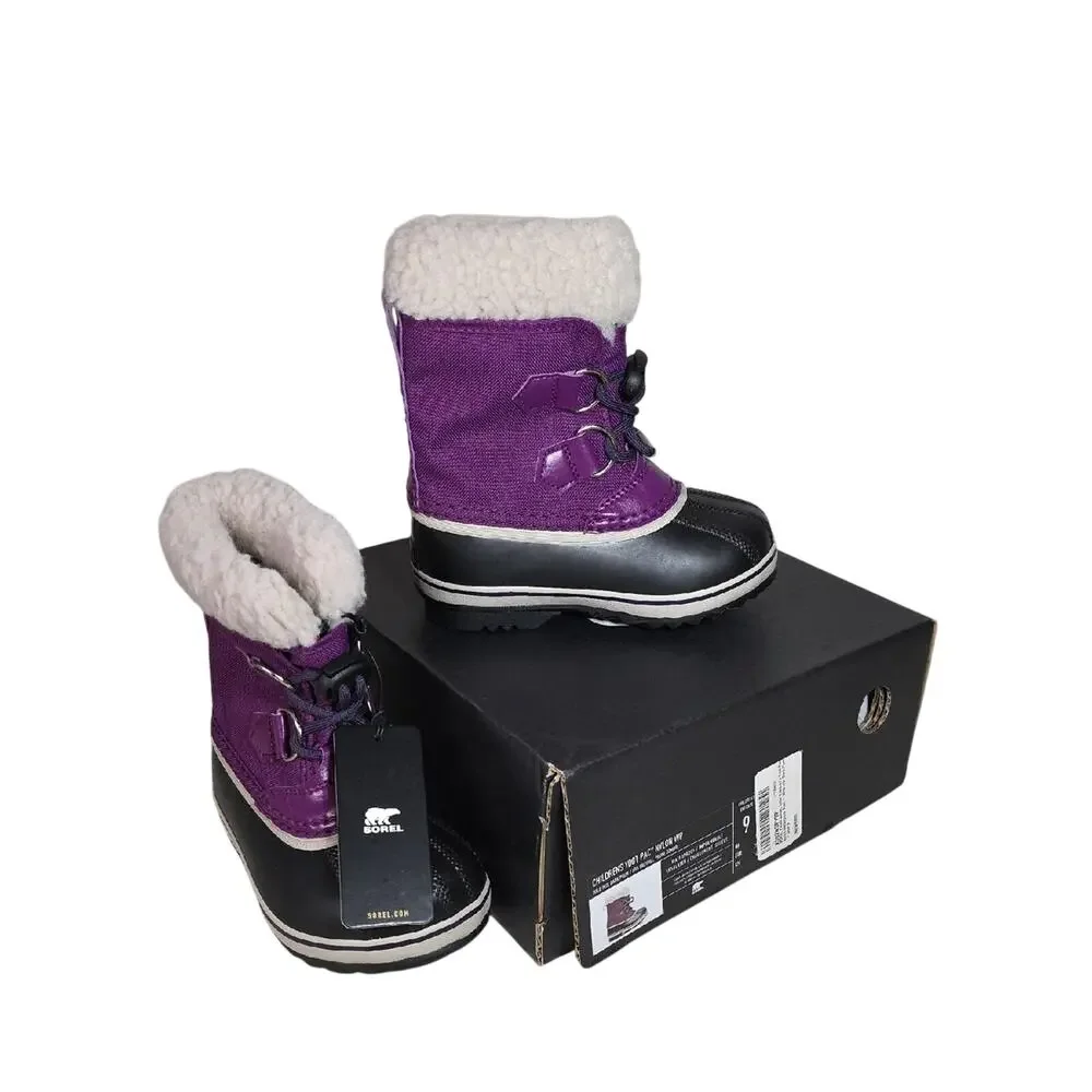 Sorel Yoot Pac Nylon Waterproof Winter Boots Toddler Kids Size 9 NEW
